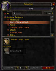 WoW Crafting